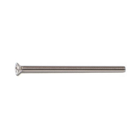 Midwest Fastener #8-32 x 3 in Phillips Flat Machine Screw, Plain 18-8 Stainless Steel, 6 PK 39904